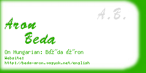 aron beda business card